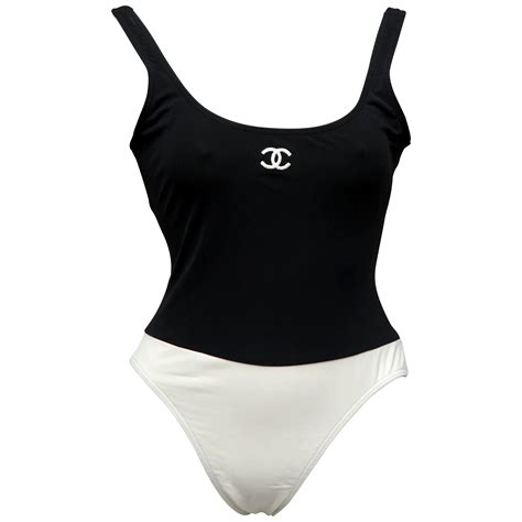 chanel black and white bathing suit|chanel bathing suits 2022.